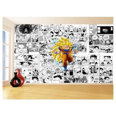 Imagem de Papel De Parede Dragon Ball Goku Página Manga 3,5M Dbz656 - Você Decor