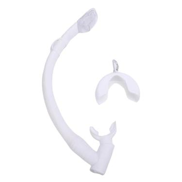 Imagem de RiToEasysports Engrenagem de Mergulho, Tubo de Snorkel Dobrável Flexível e Simplificado de Silicone Universal 2 Em 1 para Mergulho (WHITE)