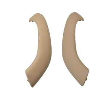 Imagem de 2 unidades Compatível com BMW X1 X2 F48 F49 F39 2016 2017-2020 Maçaneta de puxar da porta interna Substituição da guarnição da tampa externa Preto Bege Acessórios para carro(Beige left Right)