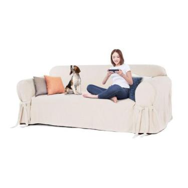 Imagem de Capa Protetora para Sofá de 3 Lugares em Gorgurão Resistente Lar Decor