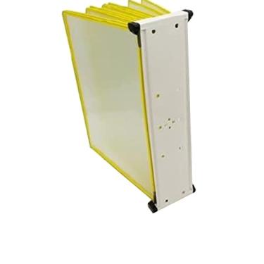 Imagem de Organizador de referência de montagem na parede - Rack de exibição de catálogo de dupla face, 10 bolsos A4, capacidade para 20 folhas, fichário de PVC e metal, sistema de parede que economiza espaço
