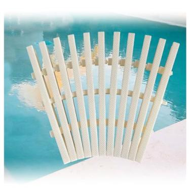 Imagem de Capa de ralo de piscina, grade de plástico ABS para drenagem de água interna/externa, conjunto de 6 peças, 25 x 100 cm, proteção contra transbordamento durável para pisos de piscina