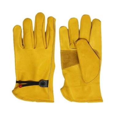 Imagem de Luvas De Proteção Em Couro De Vaca Macio Para Soldadores, Mecânicos, M