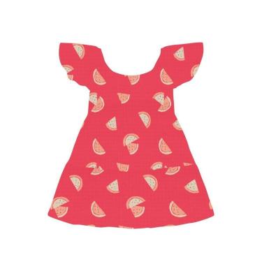 Imagem de Vestido infantil menina texturizado de melancia Brandili-Feminino