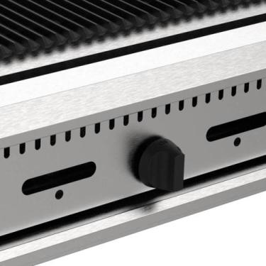 Imagem de Chapa Grill Charbroiler a Gás GLP Industrial de Mesa Venâncio Aço Inox