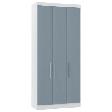 Imagem de Guarda Roupa Modulado Solteiro e Closet Taiga 3 Portas 2 Gavetas com Cabideiro Branco-G...