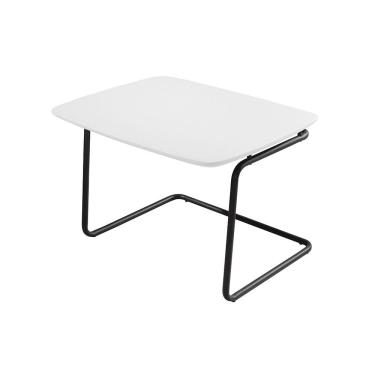Imagem de Mesa de Centro Kairos Retangular Tampo MDF Estrutura Aço 54cm Branco Lar Flex Móveis