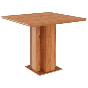 Imagem de Mesa de Jantar Louise 4 Lugares Retangular Tampo Mdf 95x95cm Amadeirado Cinamomo Milani...