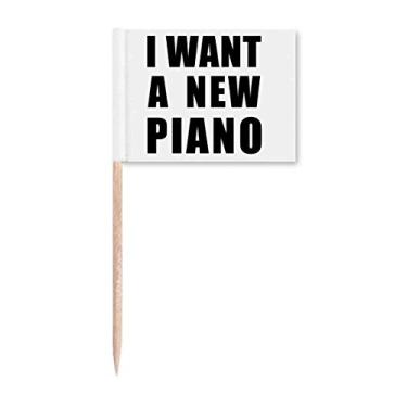 Imagem de I Want A New Piano Art Deco Presente Fashion Palito de Dentes Marcador Decoração de Festa