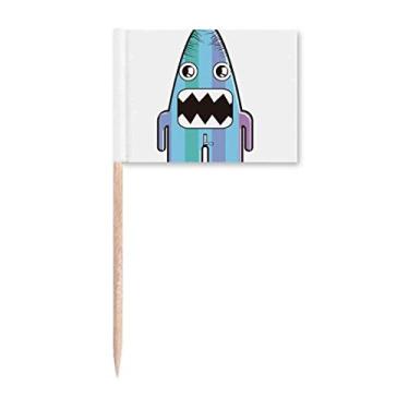 Imagem de Universe Alien Monster Blue Monster Palito de Dente Bandeira Marcador Topper Decoração de Festa