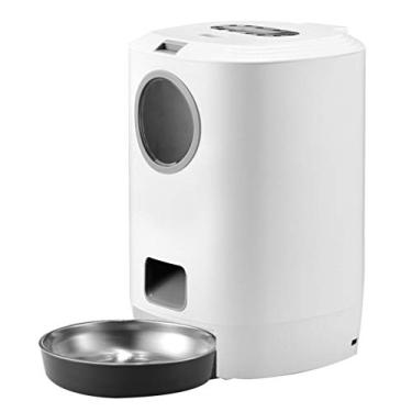 Imagem de TEHAUX 1 Unidade Alimentador De Animais De Estimação Dispensador Automático De Comida De Cachorro Dispensador De Comida Para Gatos Cão Alimentador Abdômen Alimentar Branco Alimento Seco