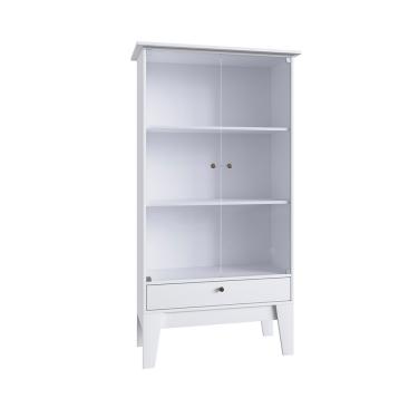 Imagem de Cristaleira Complementos Com 2 Portas de Vidro Móveis Canção - Branco