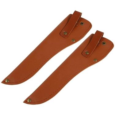 Imagem de HEMOTON 4 Pcs De Bainha Protetor De De Cozinha Capas De De Plástico Capa De Cutelo Mangas Protetoras De De Cinto Bainha De Couro Casos De Produtos Para o Lar Estojo De Couro