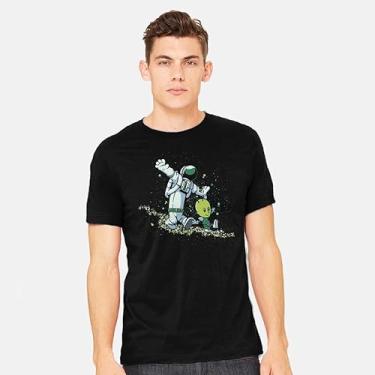 Imagem de TeeFury - Chasing Stars - Camiseta masculina Space, Astronauta,, Carvão, G