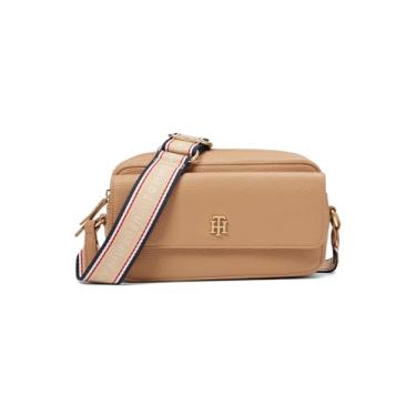 Imagem de Tommy Hilfiger Bolsa tiracolo Kiara II com aba, Cesta marrom, Small