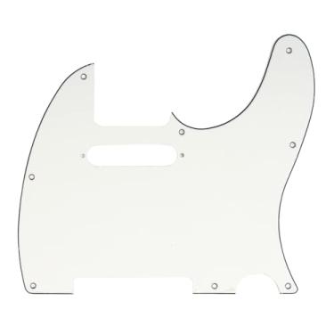 Imagem de Musiclily 8 Furos Escudo Tele Pickguard para Guitarra Fender EUA/Mexicana Made Telecaster Standard Estilo Moderno, 3 Camadas Pergaminho