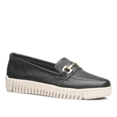 Imagem de Tênis Pegada Feminino Slip On Couro 210513 Yoga Cor:preto;tamanho:36