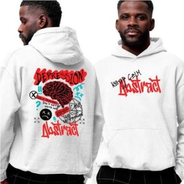 Imagem de Blusa Moletom Com Capuz‎ Keep Calm Abstract Depression Street-Unissex