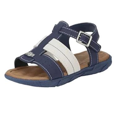 Imagem de Sandália Baby Masculina Molekinho Napa Floater 2135.104 - Azul Escuro