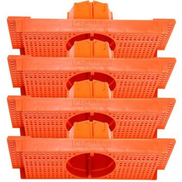 Imagem de Kit 4 Caixa Luz Suporte P/ Laje Octogonal 27, 30cm Plasled