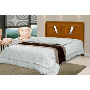 Imagem de Cama de Casal Madeira Maciça Helena Cor Imbuia 1,45m Larg - ATRAENTE