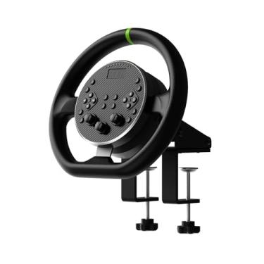 Imagem de CAMMUS Racing Wheels, leather wheel cover + desktop retainer, real feedback force, magnetic paddle shifter, PC High Performance operation - black (Black - 2-piece set)