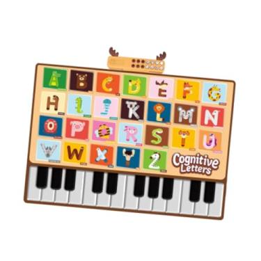 Imagem de MERIGLARE Tapete de piano de chão para crianças Tapete de dança musical com 26 alfabetos Tapete musical infantil para crianças
