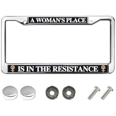 Imagem de A Woman's Place is in The Resistance Moldura de metal para mulheres e meninas presente para mulheres esposa mãe