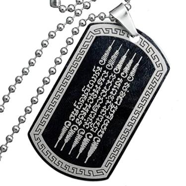 Imagem de Pingente de buda de amuleto tailandês mágico sagrado para homens e mulheres Kanpai Yantra 5 fileiras colares protegem charme rico comércio saúde riqueza dinheiro para o sucesso grande fortuna trazer