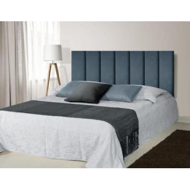 Imagem de Cabeceira Estofada Casal Modulada 140x50 Módulos Autocolante - Mobigu,