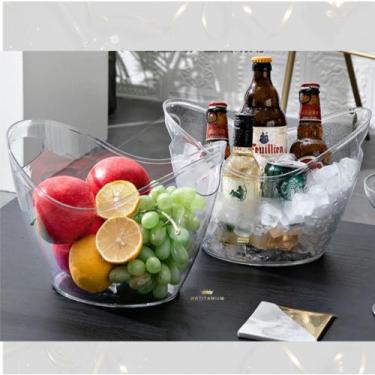 Imagem de Kit 2 Balde de Gelo Garrafa Com Alça 3,9L Transparente TopH. - JW SHOP