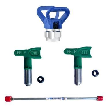 Imagem de Extensor 50cm Pistola Airless + Porta Bico + Kit Bicos Fflp - BWrental