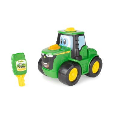 Imagem de Trator John Deere Key-n-Go Johnny de brinquedo com luzes e sons 3 +