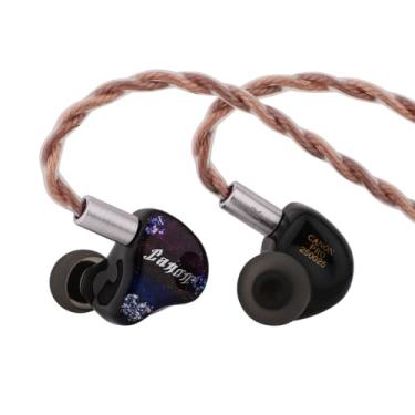 Imagem de Linsoul Yanyin Ca-Non Pro, monitor intra-auricular 1DD + 6BA, fones de ouvido HiFi com fio, fones de ouvido IEM para jogos, fones de ouvido híbridos IEM com placa frontal de resina impressa em 3D
