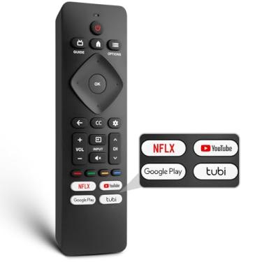 Imagem de Controle remoto inteligente de substituição para Philips-Smart-TV, controle remoto inteligente universal para Philips Android/Google TV