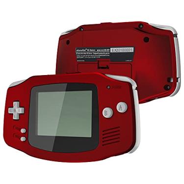 Imagem de Capa de reposição IPS Ready Upgrade eXtremeRate vermelho escarlate toque macio botões de capa de invólucro completo para Gameboy Advance GBA – Compatível com IPS e LCD padrão – Console e tela IPS não incluídos