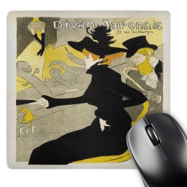 Imagem de Pôster de publicidade francesa Vintage Divan Japonais - Mouse pad, 20 x 20 cm (mp_149320_1)