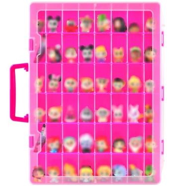 Imagem de Display Case Compatible with Disney Doorables Collectible Mini Figures/ for MGA Entertainment Miniverse. Toys Storage Organizer for Multi Peek/ for Village Peek Characters (Box Only)--Rose Red