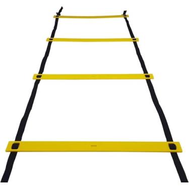 Imagem de Escadas De Velocidade Speed Agility Fitness Training Ladder Footwork Equipamento Esportivo Com Bolsa De Transporte, Yellow, 16.4ft/10 rungs