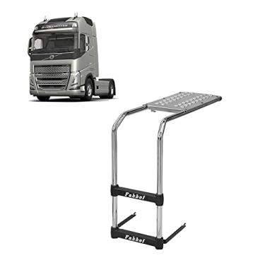 Imagem de Escada Volvo FH Tanque Arla 90 Litros Cromada 3 Degraus
