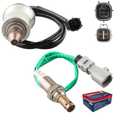 Imagem de DrCax 2 peças 234-9307 234-9304 sensor de oxigênio O2 upstream downstream conjunto proporção de combustível de ar aquecido compatível com Toyota Camry Avalon Venza Highlander Sienna RAV4 Lexus ES300h