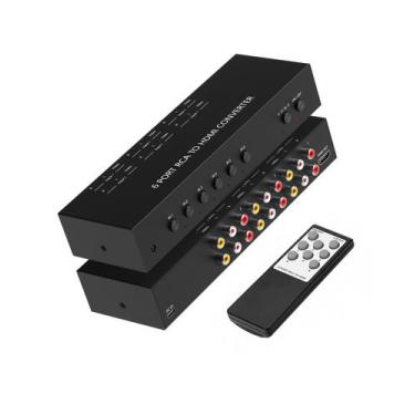 Imagem de Conversor RCA para HDMI OSEtub de 6 portas com suporte 1080P