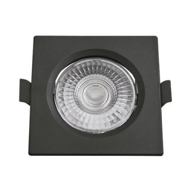 Imagem de Spot De Led Embutir Slim Mr16 Quadrado 6w Preto Bivolt Blumenau 3000k 