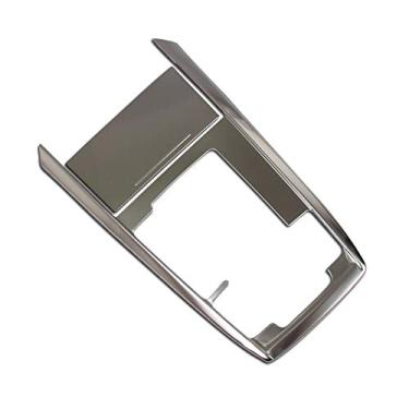 Imagem de Beautost Adequado para Mazda CX-30 CX30 2020 2021 2022 2023 2024 2025 Manípulo de mudança de marchas console painel de mídia acabamento em aço inoxidável (prata)