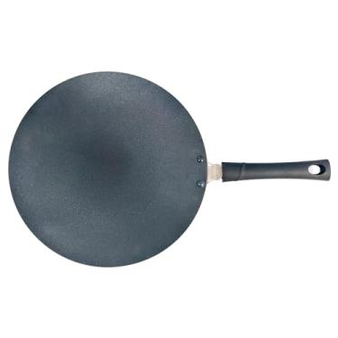 Imagem de G&D Roti Pan Utensílio de cozinha antiaderente Chapati Tawa Roti Tawa Paratha Tawa Griddle Tawa 2,6 mm com espátula e esfregão de madeira grátis (285 mm)