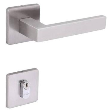 Imagem de Fechadura Externa Quadratta 55mm Aço Inox Escovado 1098900/55 Ecoline 