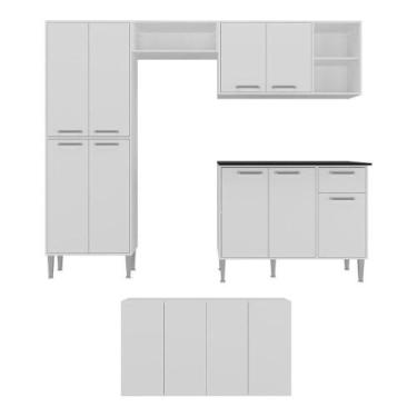 Imagem de Cozinha Completa C/ Aparador Siena Multimóveis Branca - MULTIMOVEIS