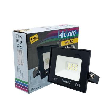 Imagem de Refletor Led Slim 10w Bivolt Alumínio 10,5x2,6x7cm Resistente água | Kiclaro Branco Frio - 6500k