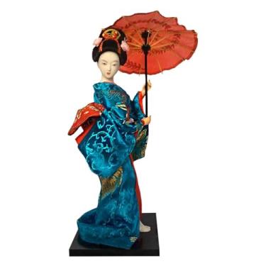 Imagem de Japanese Geisha Doll Kimono Dolls Asian Statue 25cm Sculpture Collectible Figurine Kabuki Doll for Cabinet Table Living Room, Style A/752(Style B)