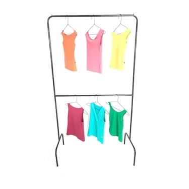 Imagem de CABIDEIRO DE CHÃO DESMONTÁVEL PORTÁTIL NINOS(CABIDEIRO DUPLO PRETO)